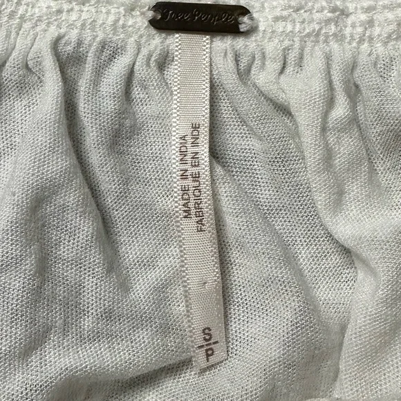 Free People Embroidered Floral Crop Tank Top White Size S - Picture 2 of 8